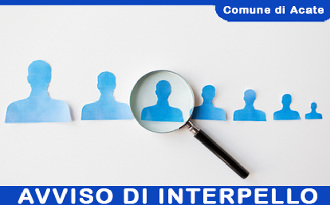 Avviso di interpello al personale interno dell'area degli istruttori per la ricognizione della disponibilità ad incarico di EQ con direzione di struttura