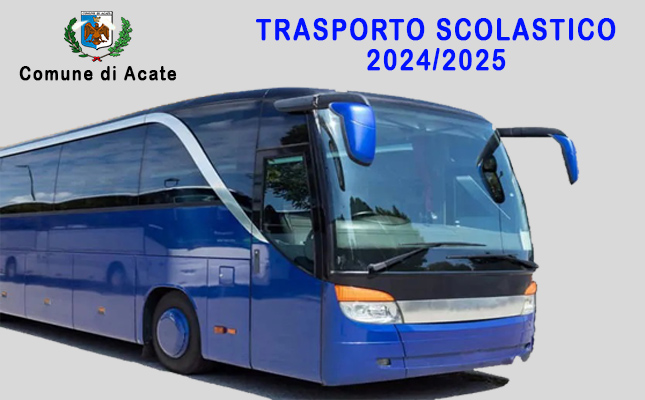 Avviso informativo servizio di trasporto alunni pendolari A.S. 2024/2025